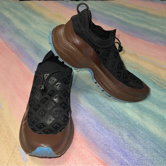 Rare VEJA AMELIE PICHARD Venturi SNEAKERS - BLACK/BROWN/AQUA women’s size 9 - Picture 6 of 11